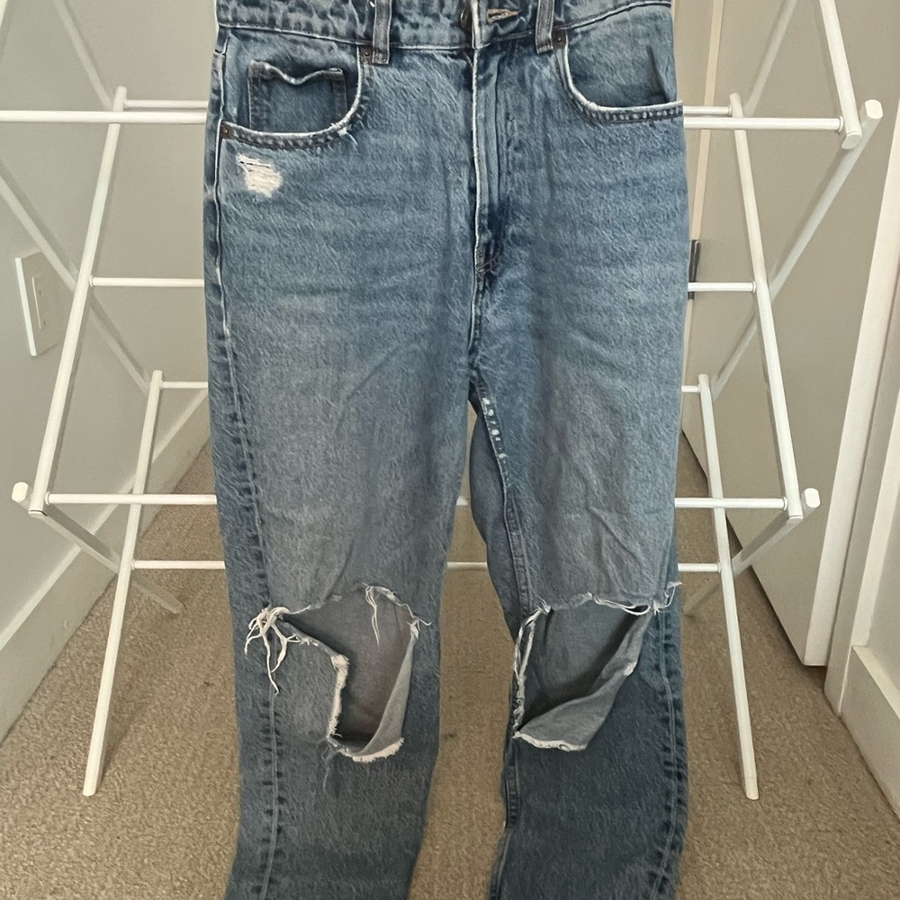 Zara Distressed Blue Jeans